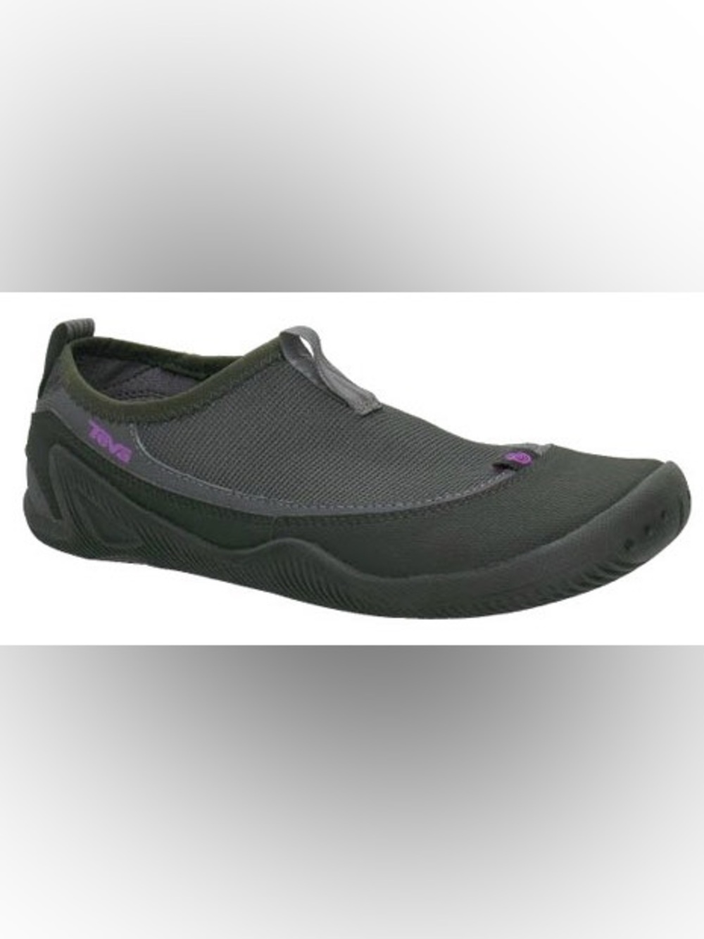 Teva Black and Purple Nilch Slip-on Water Shoes, Size 6